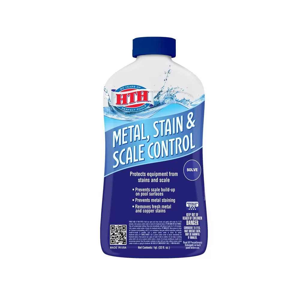 HTH 67068 Metal And Stain Pool Scale Control 32 oz Swimming Pool Maintenance