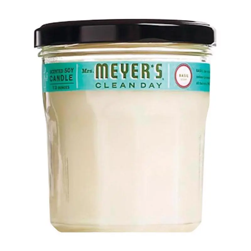 Mrs. Meyer's Clean Day Basil Scent Soy Candle 7.2 oz Pack 6