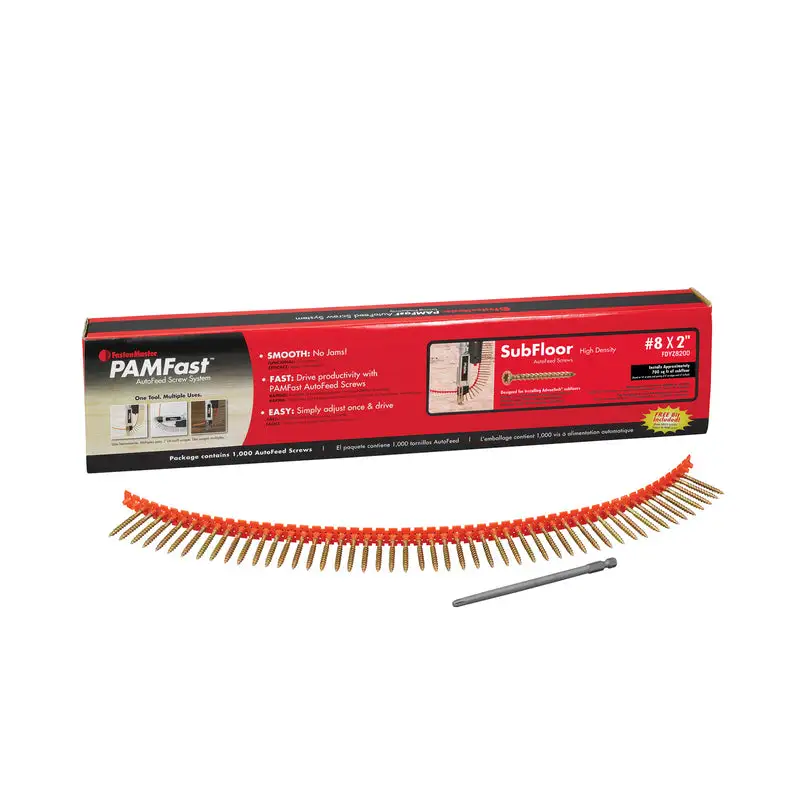FastenMaster PAMFast No. 8 x 2 Inch Star Collated Subfloor Screws 1000 Pack