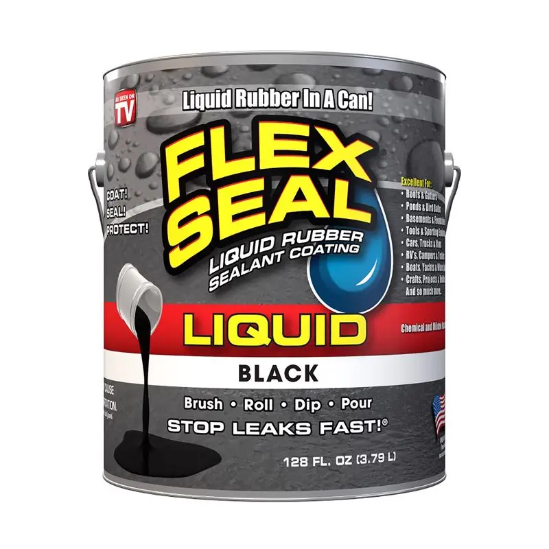 Flex Seal Black Liquid Rubber Sealant Coating 1 gal Leak Repair and Waterproofing Flex Seal Family of Products