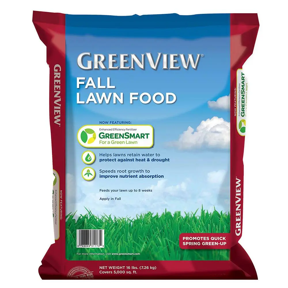 GreenView Fall Lawn Food GreenSmart 22-0-10 16 Lb Covers 5000 Sqft Autumn Care