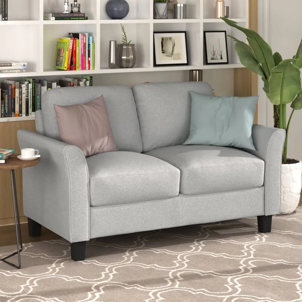 Kepooman 68 Modern Brown Fabric 3-Seater Sectional Sofa Bed Wood Legs and Reversible Chaise