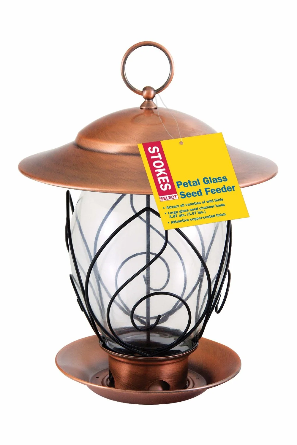 Stokes Select 38277 Petal Glass Seed Bird Feeder Elegant Outdoor Design
