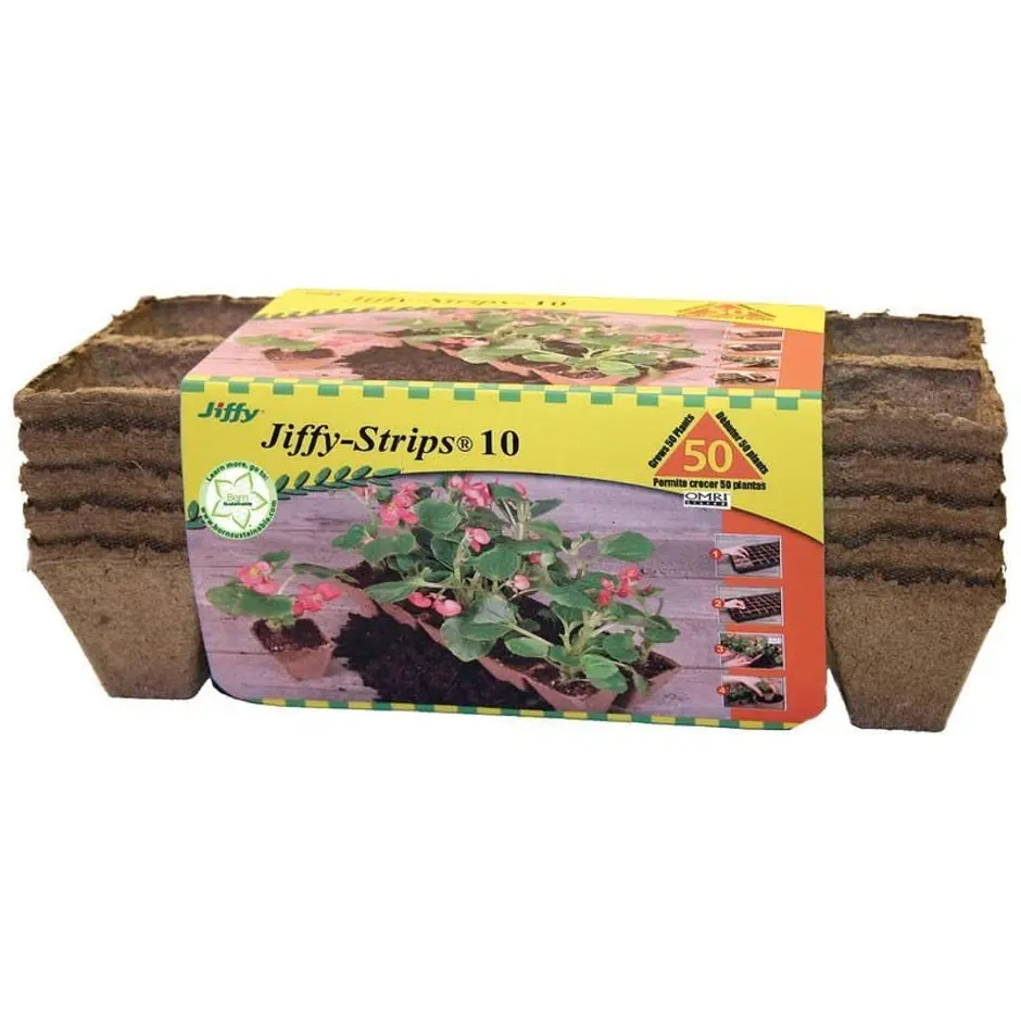 Jiffy-Strips Peat Plant Pots Seed Starting and Transplanting