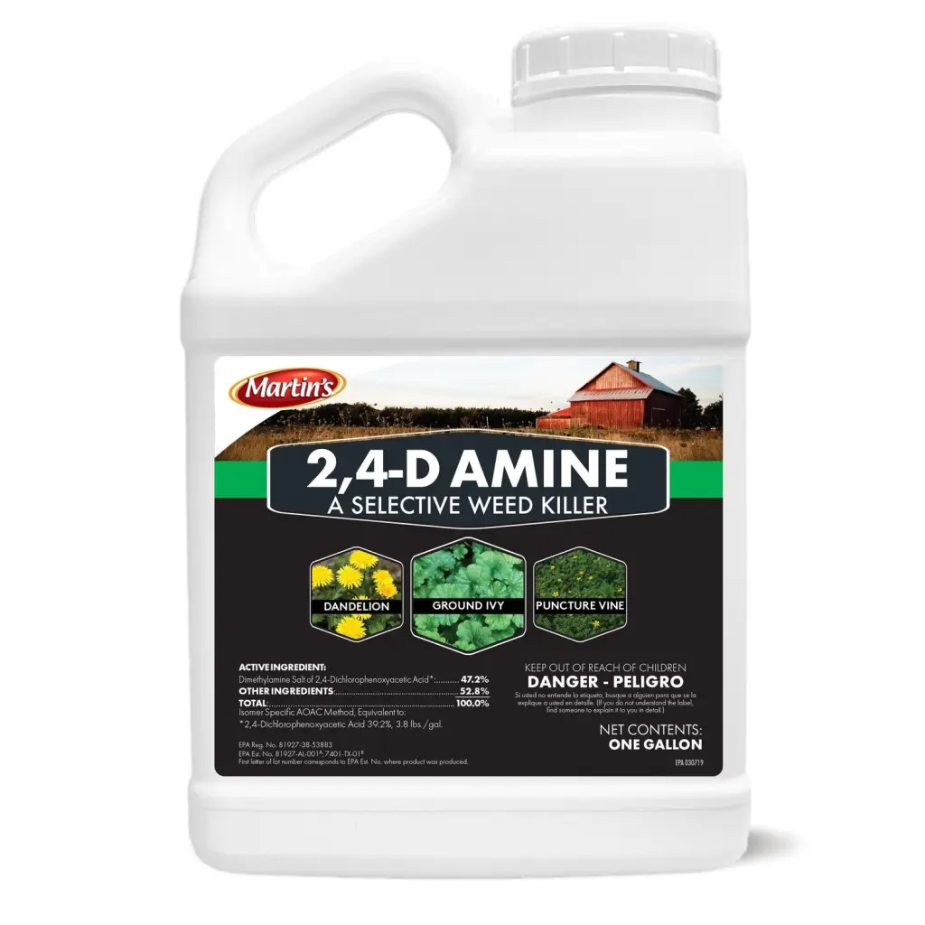 Martin's 2 4-D Amine Weed Killer 1 Gallon Selective Herbicide