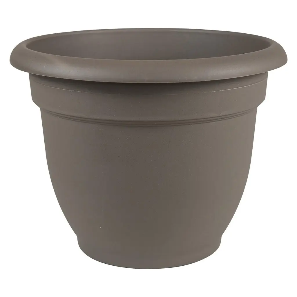 Bloem Ariana Self-Watering Planter Peppercorn 12 Inch Decorative Garden Pot