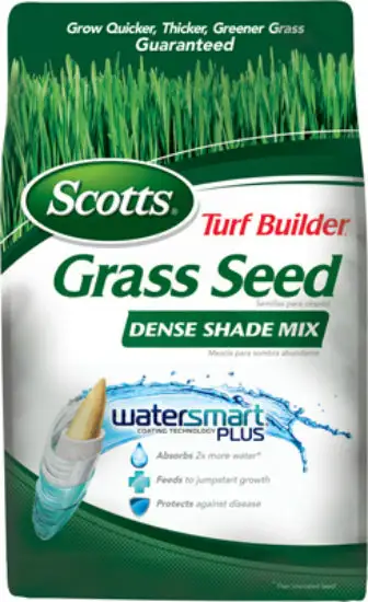 Scotts 18251 Turf Builder Grass Seed Dense Shade Mix 7 Lbs Low Light Areas