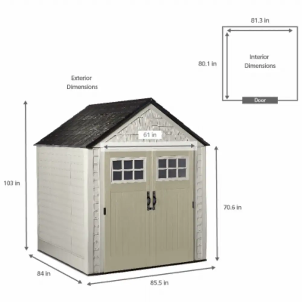 Rubbermaid 2035896 Shed 7 Feet x 7 Feet