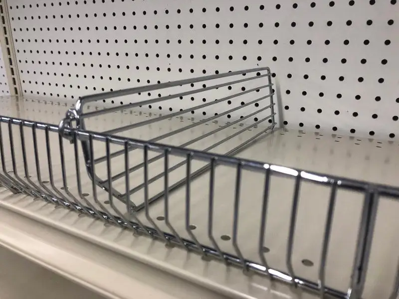 Silver Steel Shelf Divider 3H x 19L 20 Pack Organizing Shelves and Drawers Trion