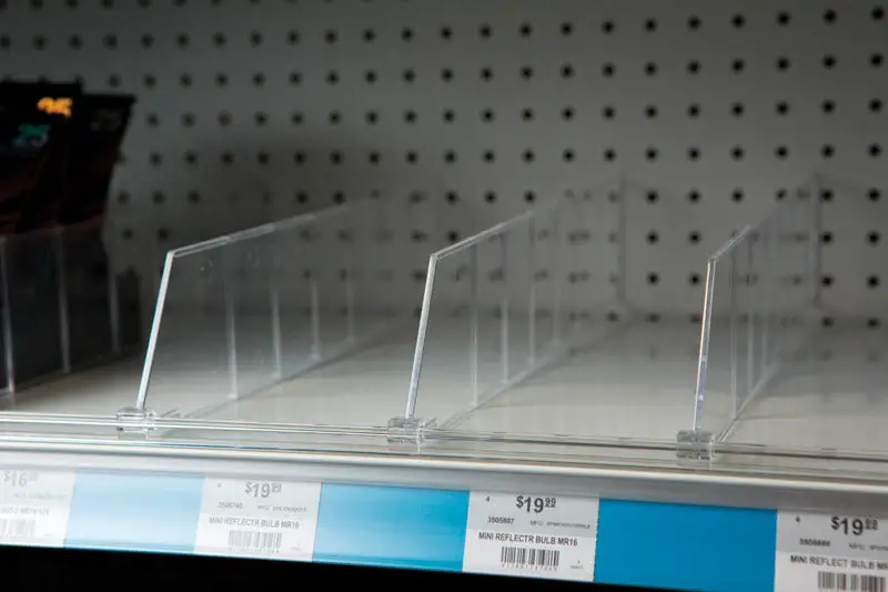 Clear Plastic Shelf Divider 3 . H X 1/2 . W X 22 . L 20 pk Organizing