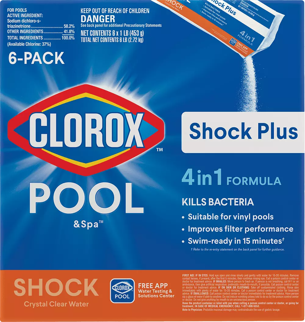 Clorox Pool Spa Shock Plus Swimming Pool Shock Treatment 6 Pack 12pk