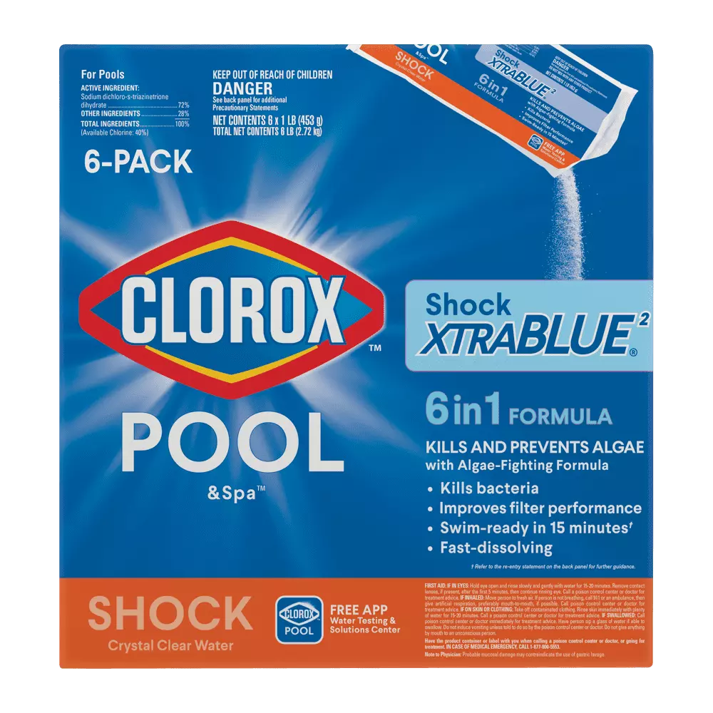 Clorox Pool Spa Shock XtraBlue Granules Swimming Pools 6 Pack 1