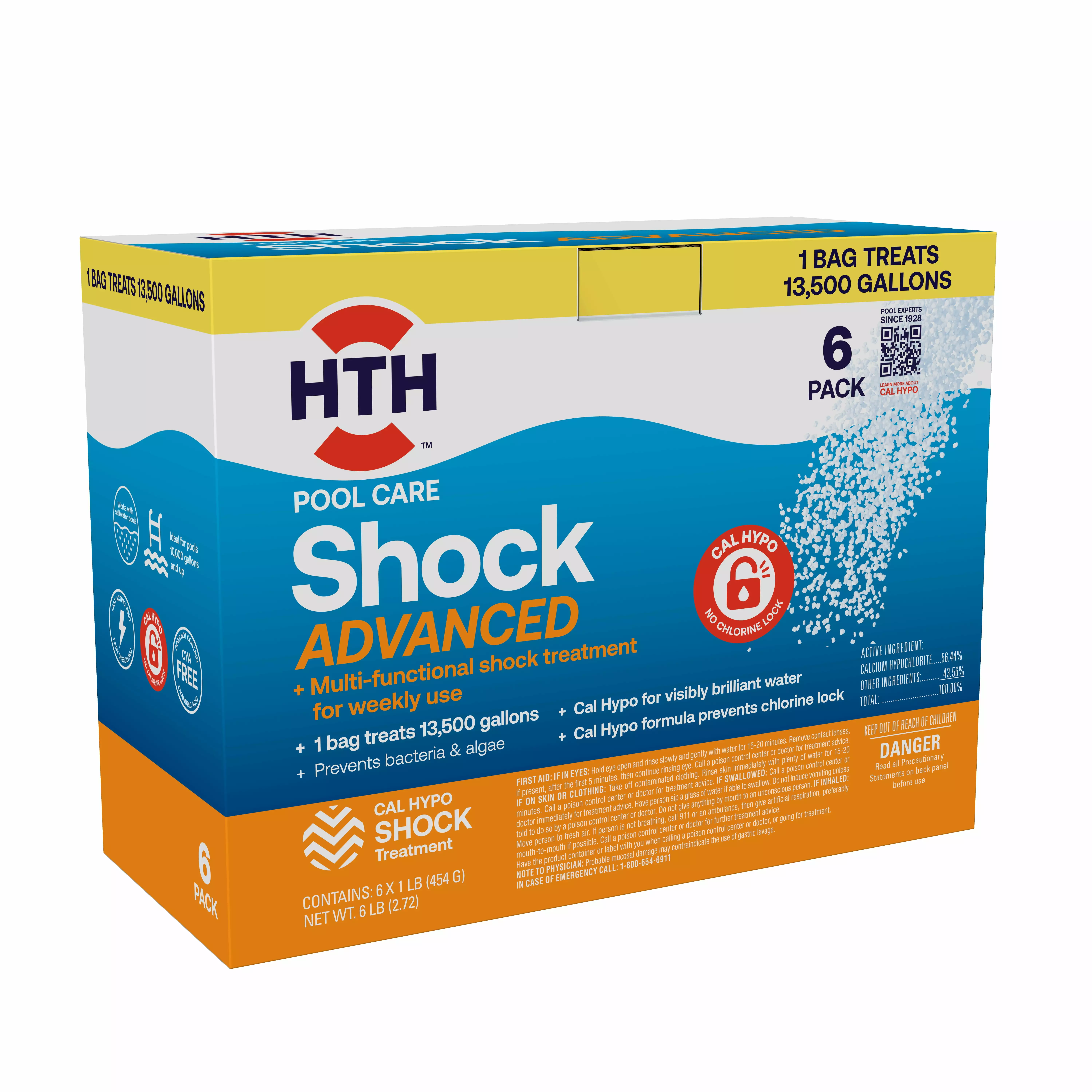 HTH Pool Care Shock Advanced Granules 6 Pack 1 lb Swimming Pools