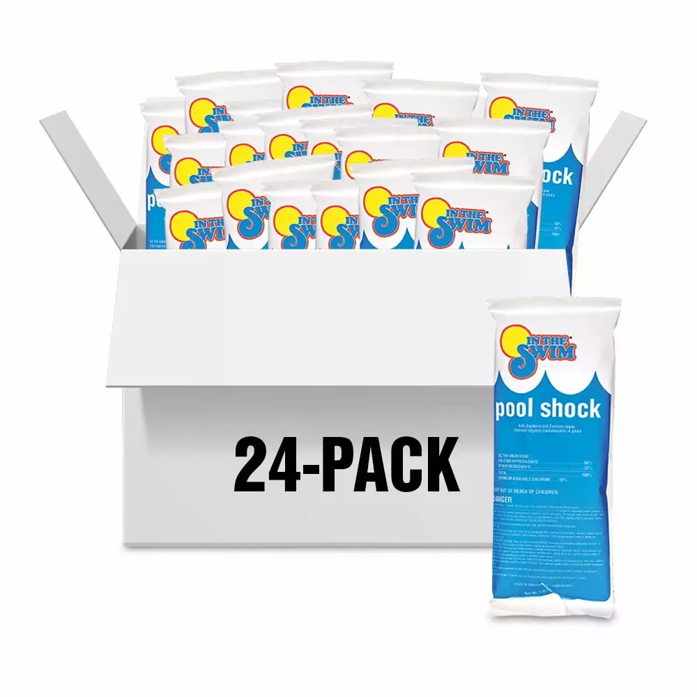 Swim 68% Cal-Hypo Pool Shock 24 x 1 Pound Granular Sanitizer Clear Water 12