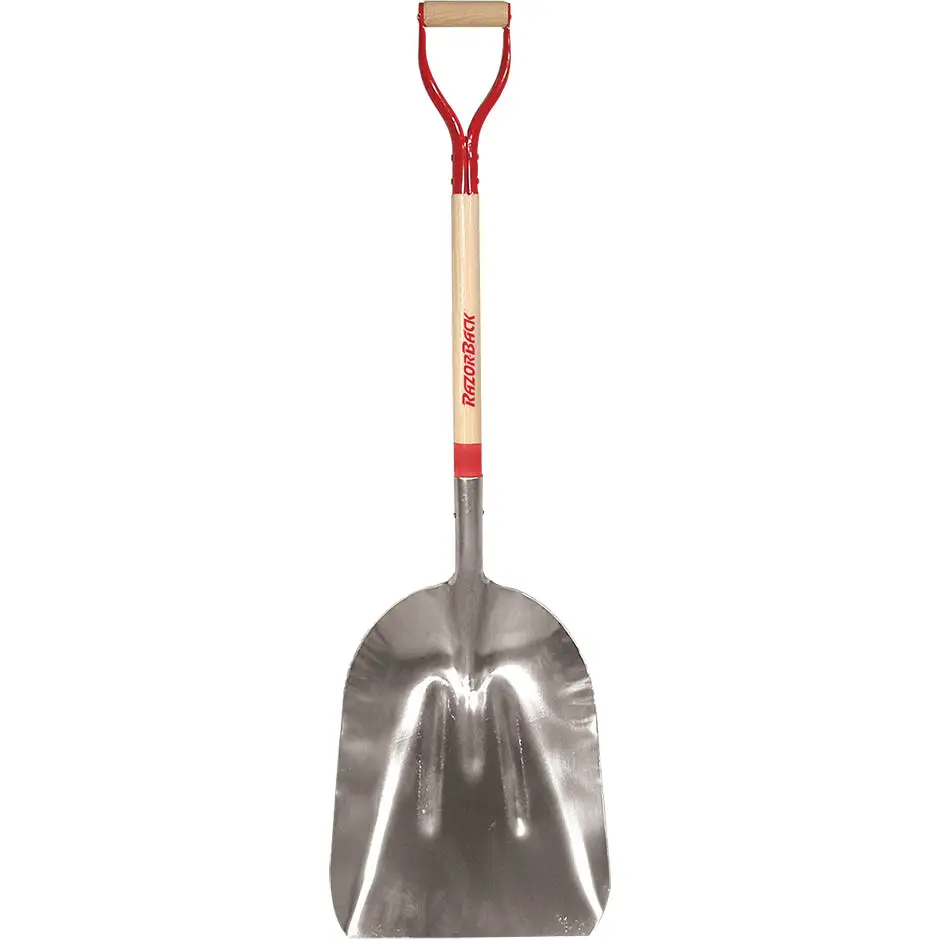 Razor-Back 53128 Western Pattern Aluminum Scoop Wood Handle