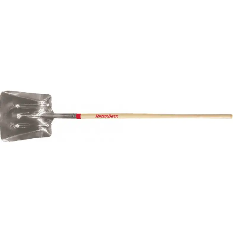 Razor-Back 54247 General Purpose Aluminum Scoop Wood Handle