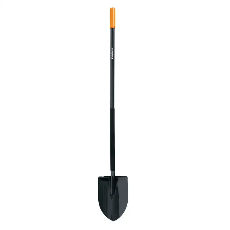 Fiskars 57.5 Inch Steel Digging Shovel Steel Handle Durable Garden Tool Heavy Duty Use