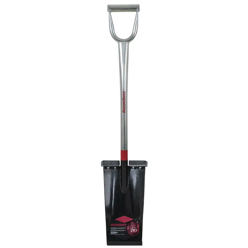 Razor-Back 163105000 Industrial Spade Steel Handle and D-Grip 13 Inch