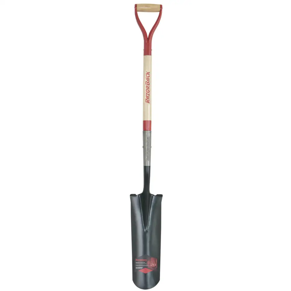 Razor-Back 2597400 Drain Spade Wood Handle and D-Grip 16 Inch