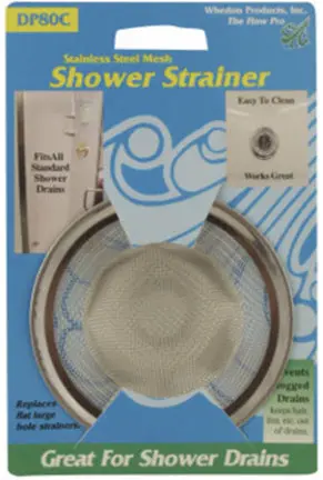 Stainless Steel Mesh Shower Strainer Hair and Debris Catcher Whedon