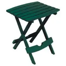 Adams 8500-16-3731 Quik-Fold Portable Side Table Resin Hunter Green Outdoor Furniture