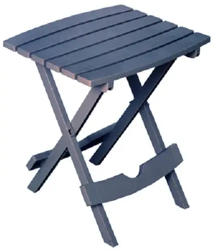 Adams 8500-94-3931 Quik Fold Portable Resin Side Table Bluestone Outdoor Furniture