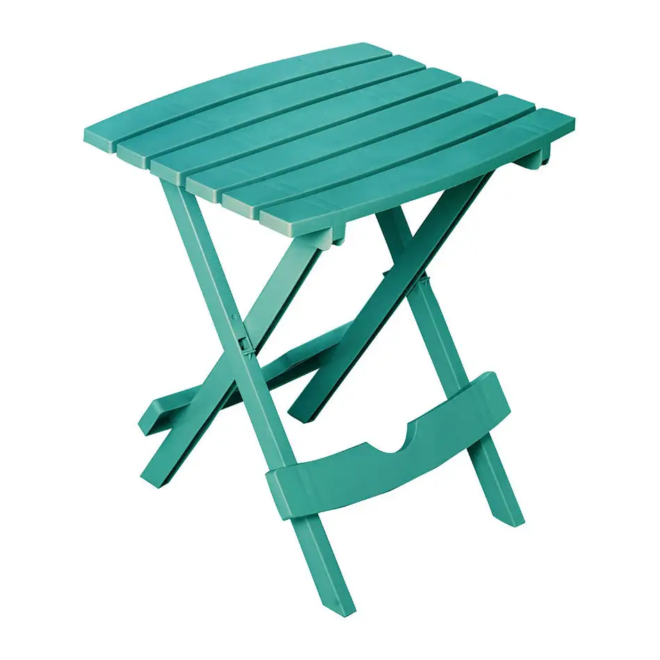 Adams 8500-94-3937 QuikFold Folding End Table Teal Resin Outdoor Furniture