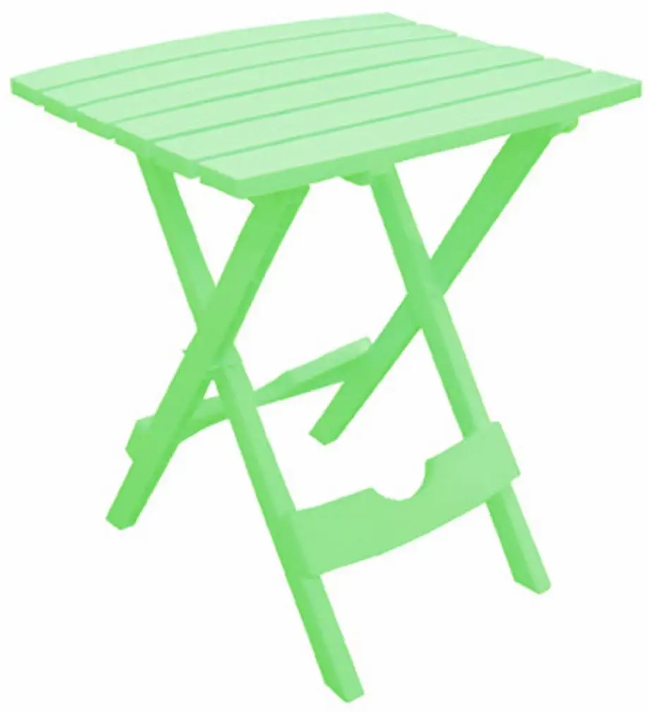 Adams 8510-08-3734 Quik Fold Portable Resin Side Table Summer Green Outdoor Furniture