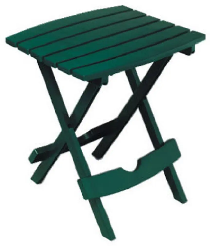Adams 8510-16-3734 Quik Fold Portable Resin Side Table Hunter Green Outdoor Furniture