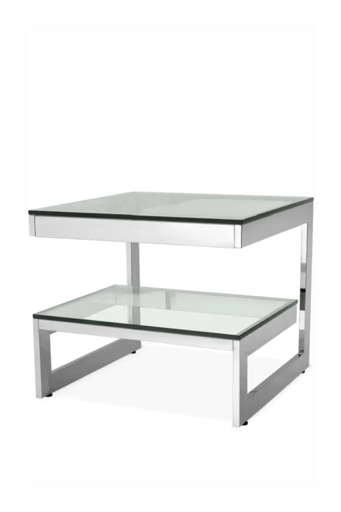 Steel 2-Layered Side Table Eichholtz Gamma Modern End Table