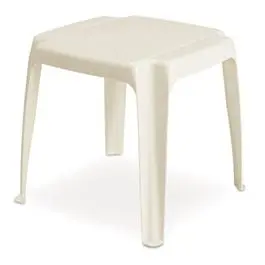 Outdoor Side Table White 17-Inch Square Weather-Resistant Various