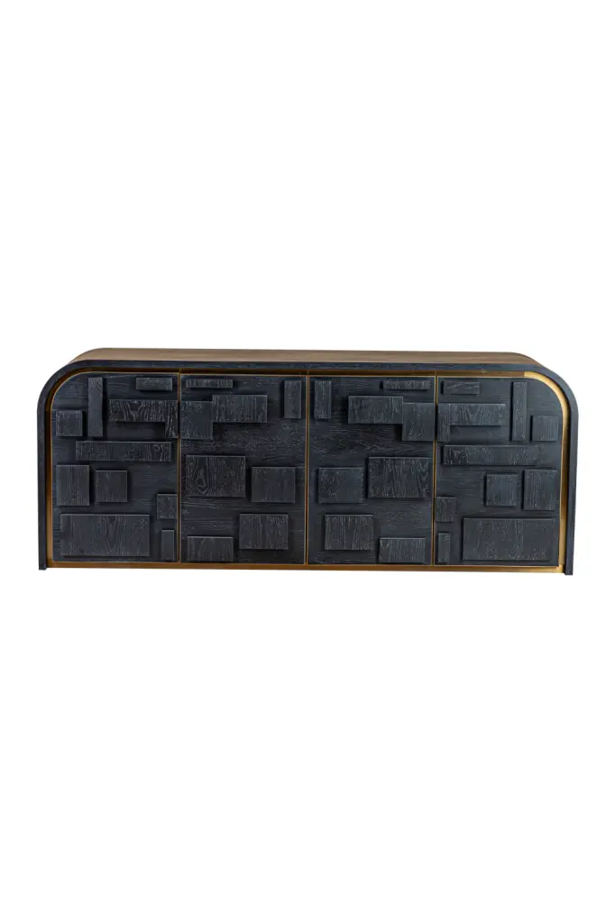 Liang & Eimil Brutalist Black Ash Art Deco Sideboard