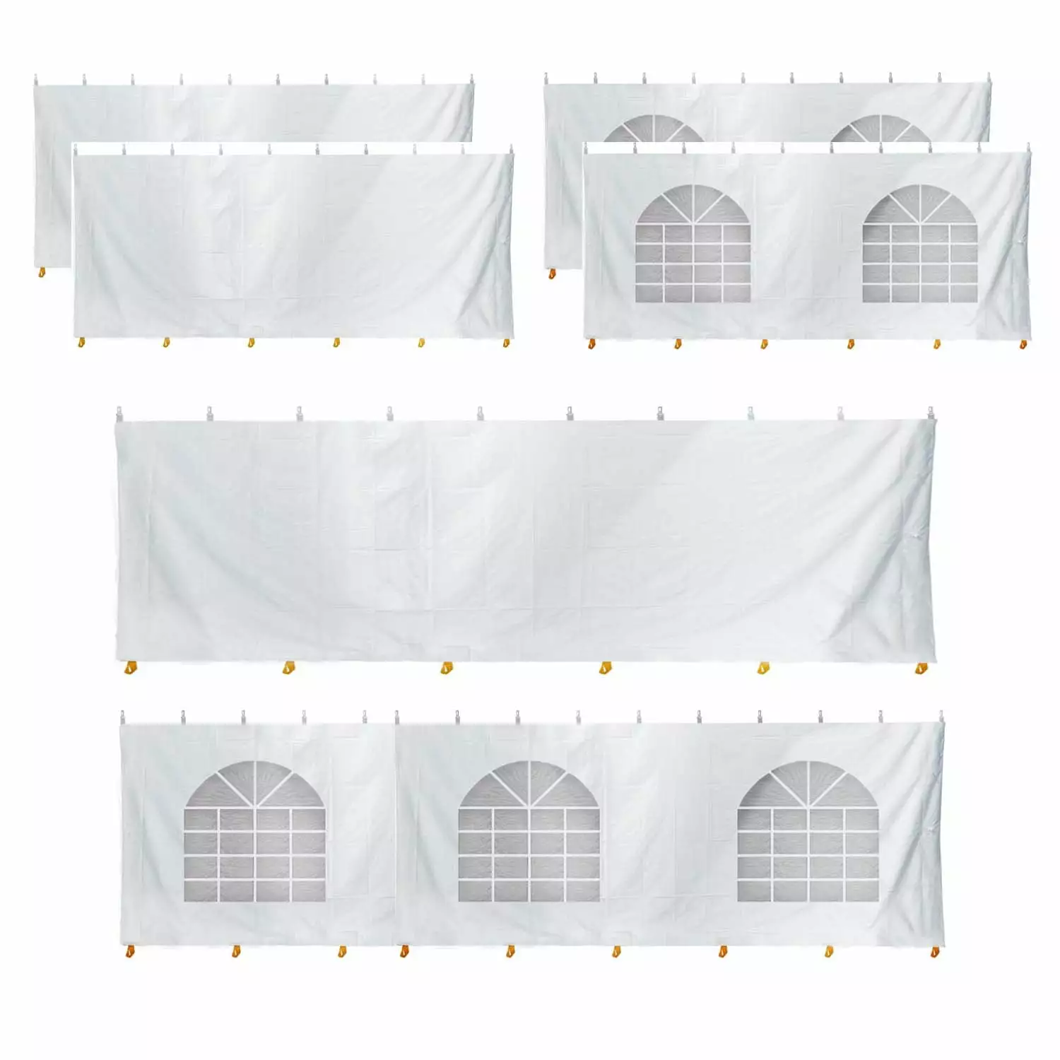 TentandTable Premium Blockout Sidewall Kit 8 ft Sides White 30x40 ft Lightproof Canopy