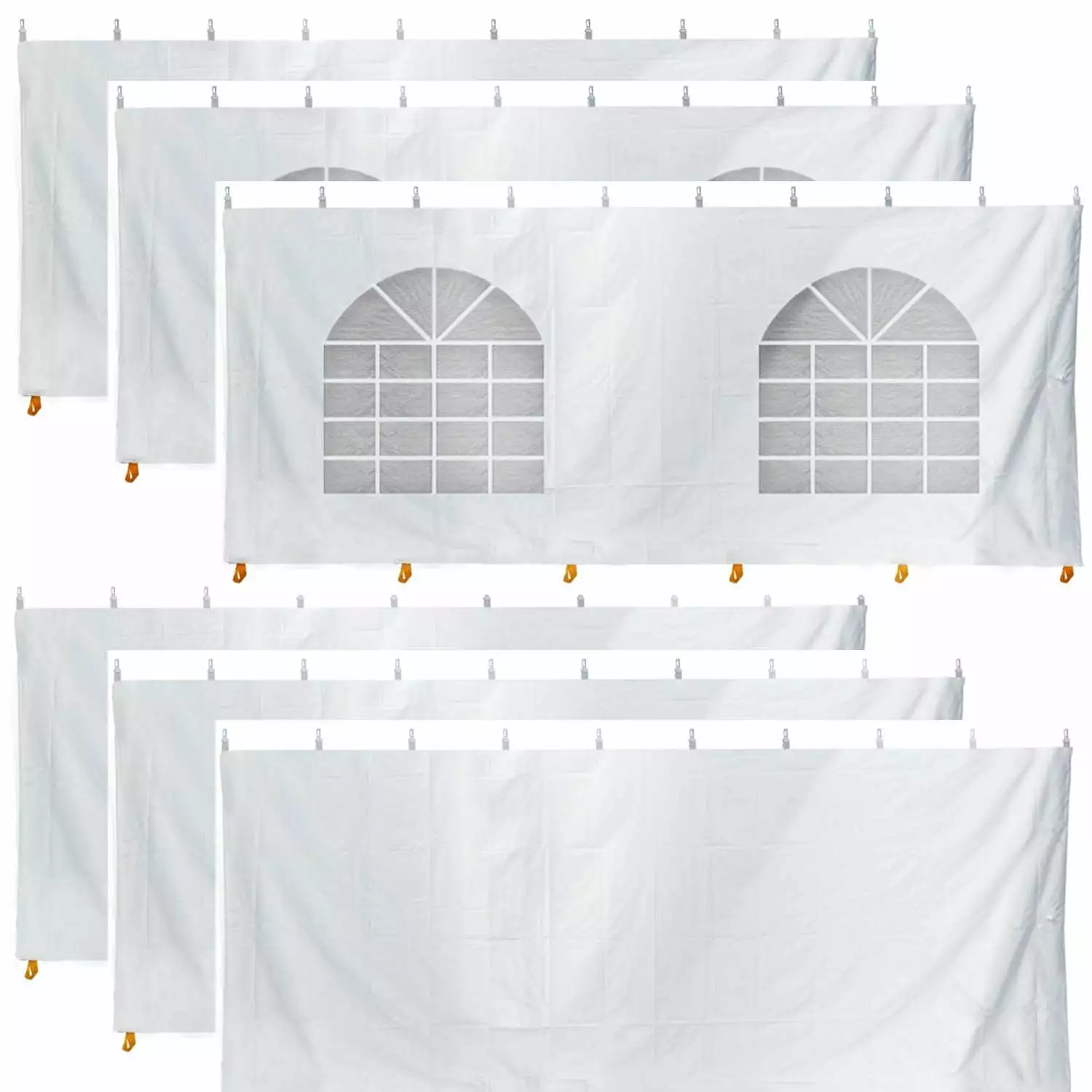 TentandTable Premium Blockout Sidewall Kit 8 ft Sides White 20x40 ft Canopy Accessory
