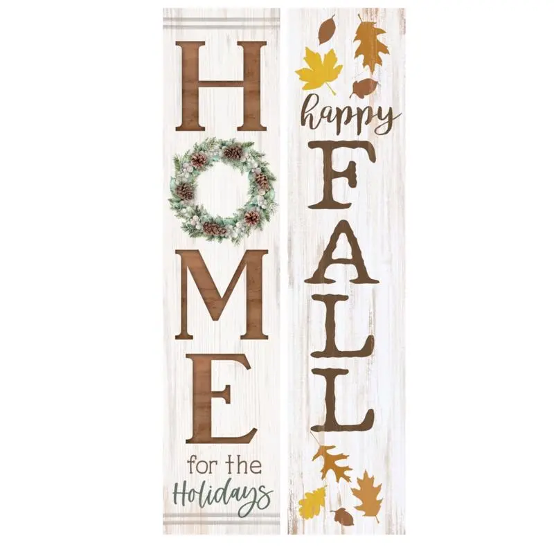 P Graham Dunn Assorted Home Hollidays and Happy Fall Porch Sign 43.75 Inch Pack 4