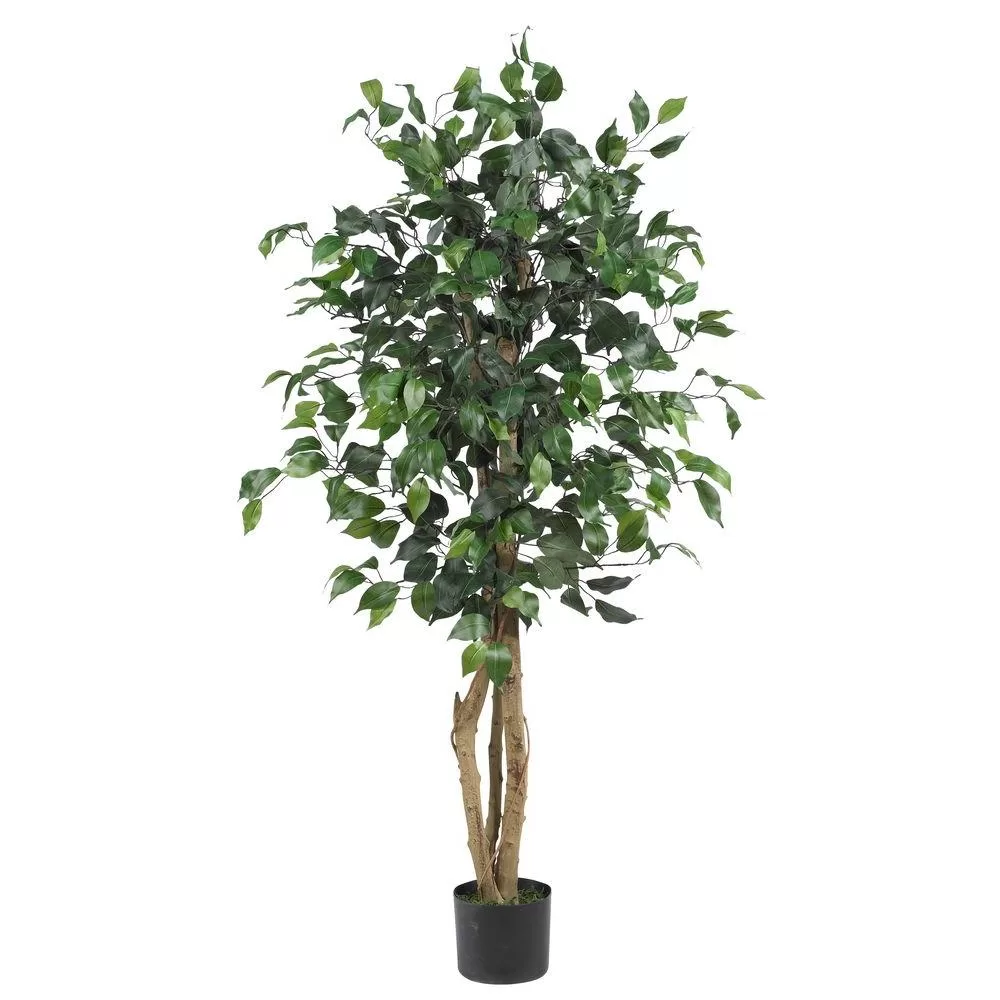 Nearly Natural 4 ft. Ficus Silk Tree Indoor Home Office Decor