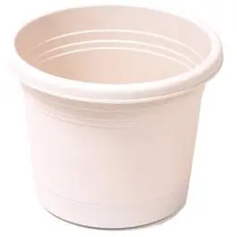 Planter & Saucer Plastic Tan 4.5-Inch Small Plants Various