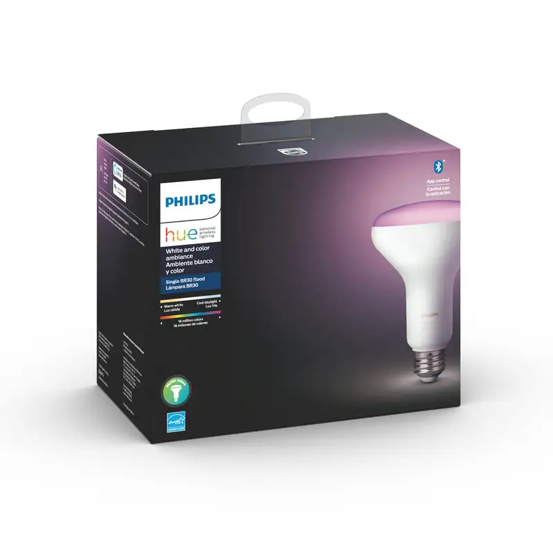 Philips Hue Color Changing Frosted LED Smart Bulb 9W 630 lm 6500K 80 CRI