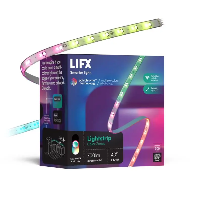 LIFX Smart Home 40 Inch Color Changing Plug- LED Tape Light 1 Pack