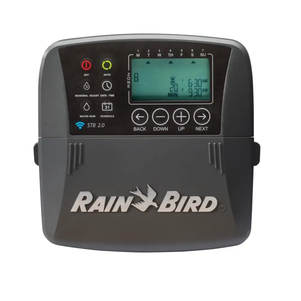 Rain Bird ST8I-2.0 Programmable WiFi Sprinkler Timer Black Smart Irrigation