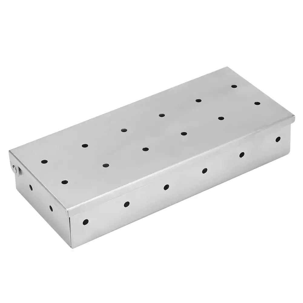 Outdoor BBQ Stainless Steel Meat Grill Smoker Box Wood Charcoal lixinglinsenlin