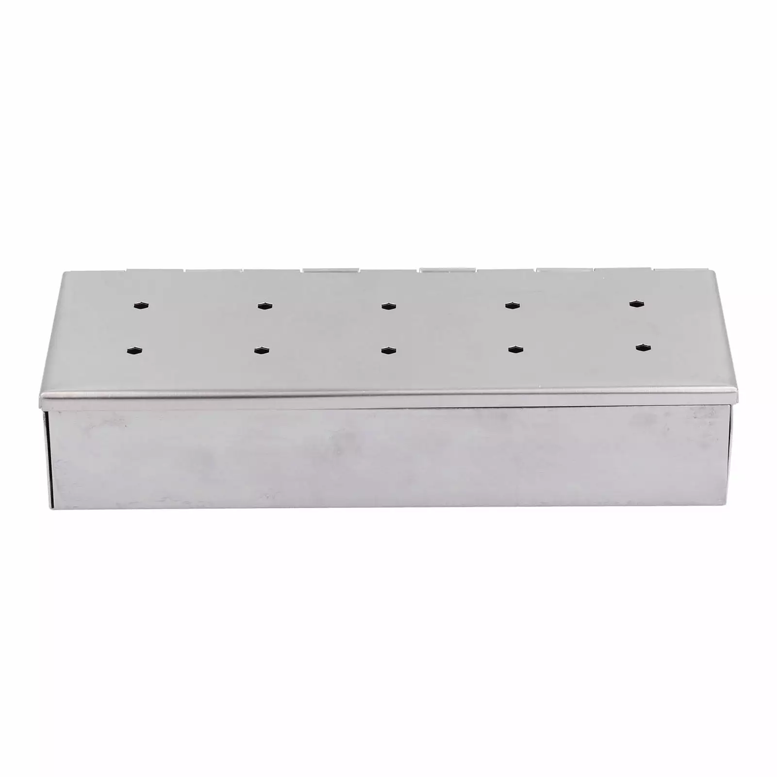 10 Holes Stainless Steel BBQ Wood Chip Smoker Box Outdoor Barbecue Smoking Tool xiliushangmao