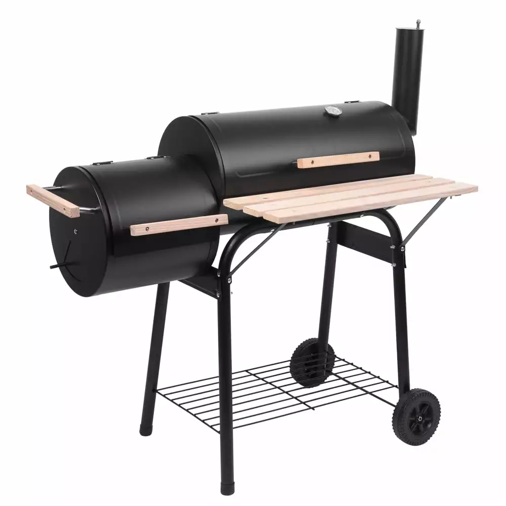 Charcoal Grill Offset Smoker Outdoor Camping and Backyard BBQ Chuhedianzi