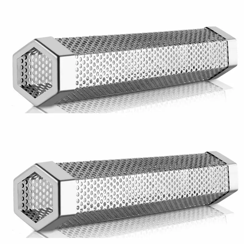 2 Pcs Luxury Pellet Smoker Tube 5 Hours Billowing Smoke Hot Cold Smoking Any Grill Growment