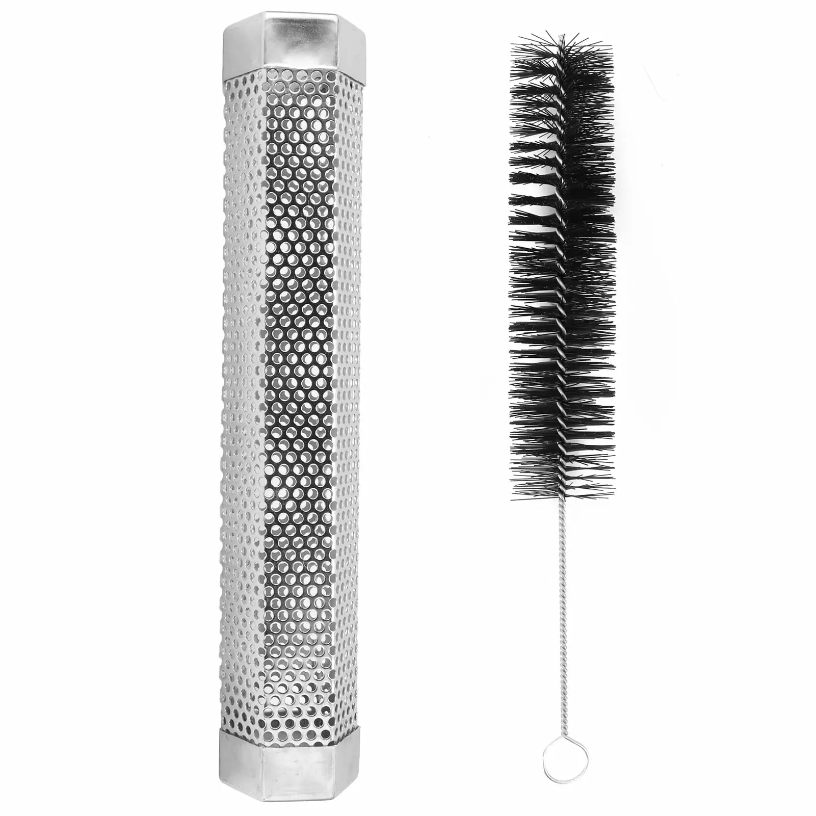 12 Inch Hexagonal Stainless Steel BBQ Smoking Tube Cleaning Brush meilichangfushi