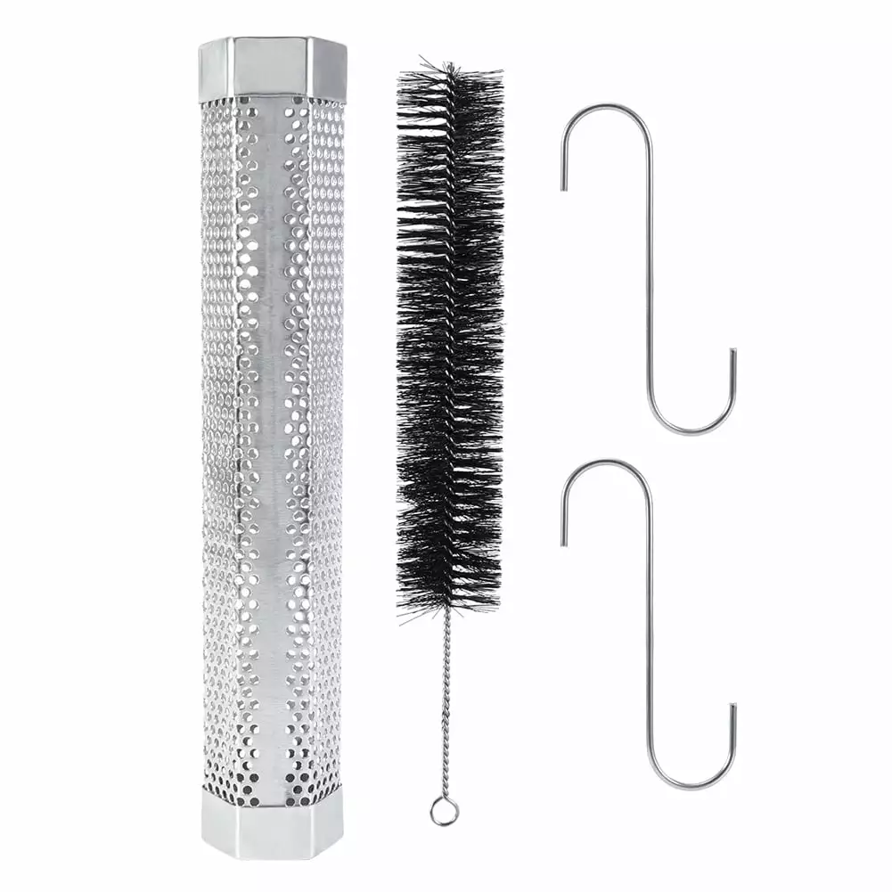 2024 Hexagonal Stainless Steel BBQ Pellet Smoker Tube Outdoor Grill Smoke Generator YangBiYing12