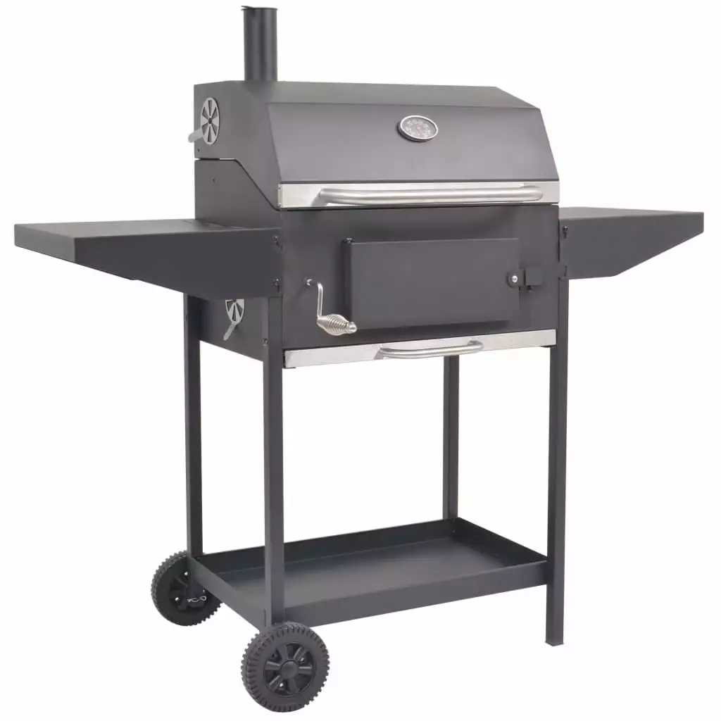BBQ Charcoal Smoker Grill Bottom Shelf - Black Careshine