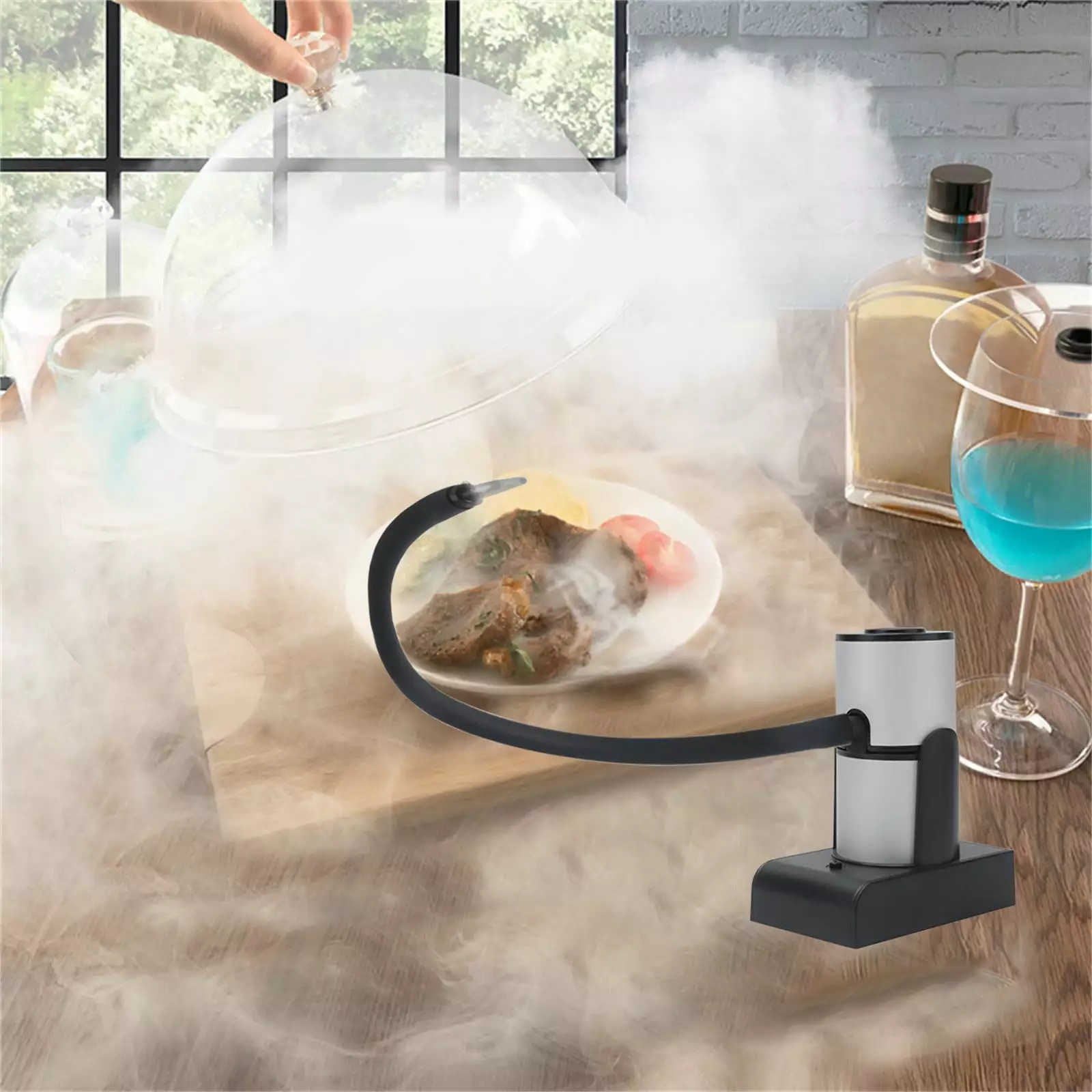 RnemiTe-amo DealsKitchen Hand-held Barbecue Smoker Cold Food Cheese Salmon Sausage Meat