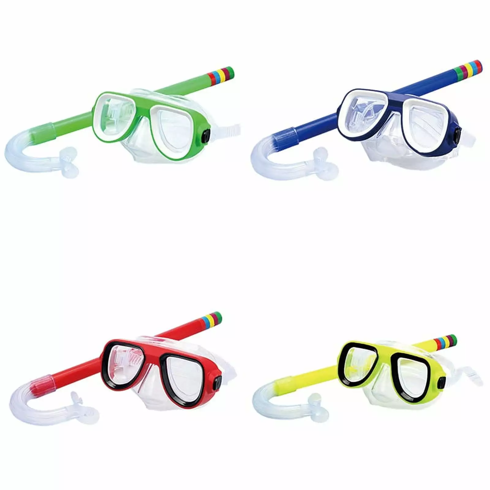 Kids Youth Water Sports Silicone Scuba Swimming Diving Mask Snorkel Glasses Anti-Fog Goggles Set