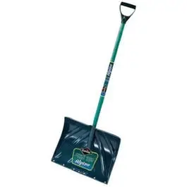 18-Inch Poly Snow Shovel Wood Handle Efficient Snow Clearing ALPINE